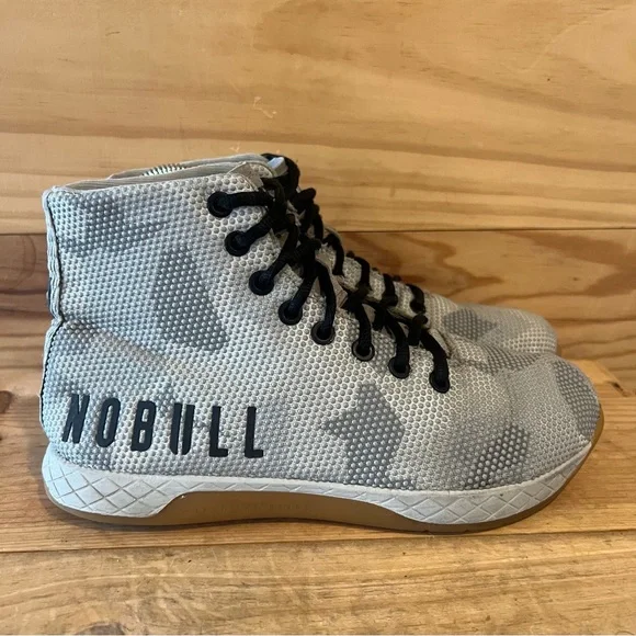 Nobull Outwork High-top Grey Camouflage Sneakers size 7 - Picture 3 of 11